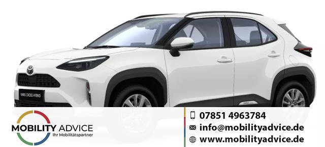 Toyota Yaris Cross - Active 1.5 hybrid 116PS CVT (Automatik), 3 Jahre Garantie, 16" Alu, Winterpaket (Sitzheizung, Lederlenkrad beheizt), R&uuml;ckfahrkamera, Klimaautomatik, ACC Tempomat, Multimedia 9" + Smartphone-Integration, Mittelarmlehne, Nebelscheinwerfer, Dachreling