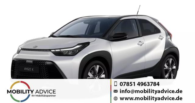Toyota Aygo X - Pulse 1.5 Hybrid 115PS CVT/AUTOMATIK, 3 Jahre Garantie, 17" Alufelgen, Metallic/Dach schwarz, Privacy-Glas, Sitzheizung, R&uuml;ckfahrkamera, Klimaautomatik, Audiosystem 9" + Smartphone-Integration, Lederlenkrad, ACC, ZV mit Fernbedienung, LED-Scheinwerfer