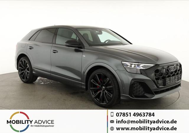 Audi Q8 - 50 TDI quattro qu S-LINE, Standheizung, HuD, Luft, Pano, B&O, 23-Zoll, AHK, Leder, AreaView, Optik schwarz