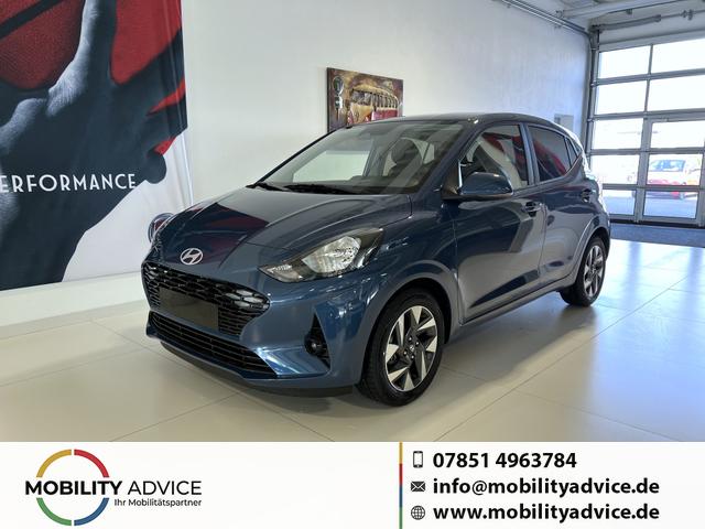 Hyundai i10 - GO+ 1.2 MT 58 kW (79 PS) Klimaautomatik, Navigationssystem, Apple CarPlay & Android Auto, Sitzheizung, Lenkradheizung, Einparkhilfe hinten, R&uuml;ckfahrkamera, Privacy Glass, 15" Leichtmetallfelgen, uvm.