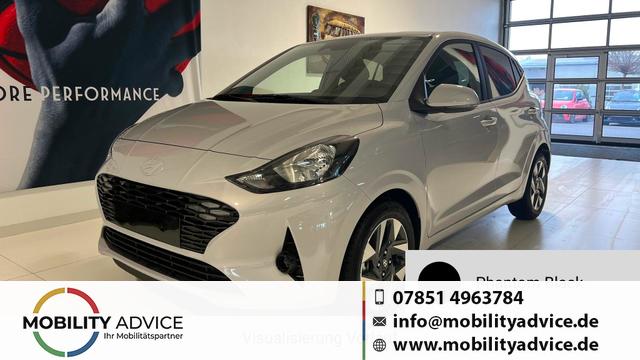 Hyundai i10 - GO+ 1.2 MT 58 kW (79 PS) Klimaautomatik, Navigationssystem, Apple CarPlay & Android Auto, Sitzheizung, Lenkradheizung, Einparkhilfe hinten, R&uuml;ckfahrkamera, Privacy Glass, 15" Leichtmetallfelgen, uvm.