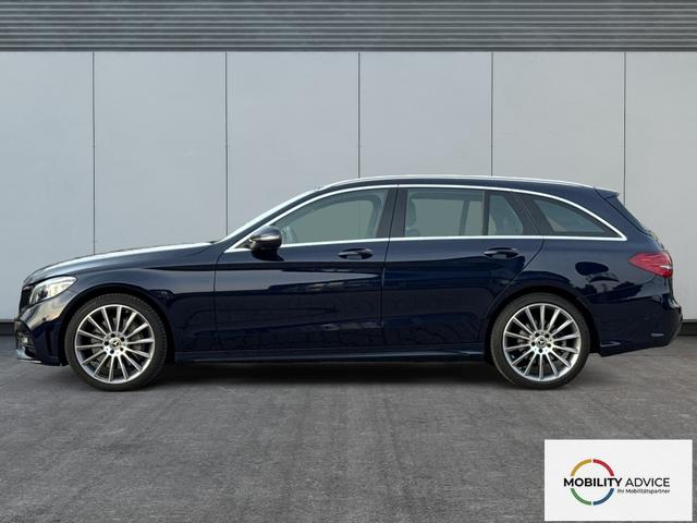 Mercedes-Benz / C-Klasse / Blau / / / C 300 T AMG-Line+LED+NAVI+KAMERA+19AMG-Felgen+el.HECK