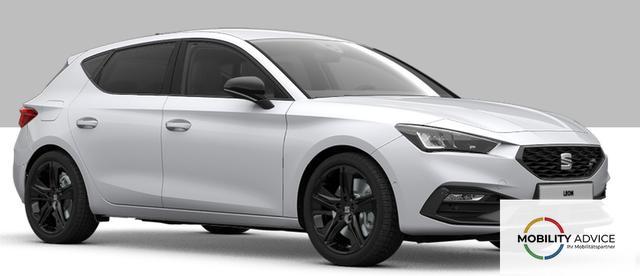 Seat Leon FR Black Edition 1.5 eTSI 150PS DSG, 5J GARANTIE, 18" Alu schwarz, Winterpaket, Alarm, 3-Zonen-Climatronic, Abgedunkelte Scheiben, Park Assistent, R&uuml;ckfahrkamera, Parksensoren vorn/hinten, Sportsitze, NAVIGATION 12,9", Adaptiver Tempomat, TOTER-WINKEL, MATRIX-LED-SCHEINW 