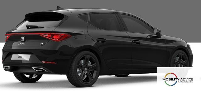 Seat Leon FR Black Edition 1.5 eTSI 150PS DSG, 5J GARANTIE, 18" Alu schwarz, Winterpaket, Alarm, 3-Zonen-Climatronic, Abgedunkelte Scheiben, Park Assistent, R&uuml;ckfahrkamera, Parksensoren vorn/hinten, Sportsitze, NAVIGATION 12,9", Adaptiver Tempomat, TOTER-WINKEL, MATRIX-LED-SCHEINW 