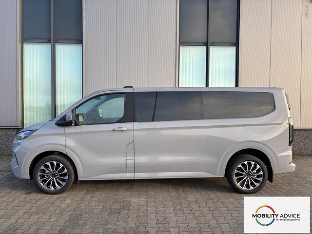 Ford Tourneo Custom Sport 2.5 Duratec Hybrid (PHEV) 232PS CVT (AUTOMATIK) L2 (LANGER RADSTAND) H1, 5J Garantie, 8 Pl&auml;tze, 17" Alu, Schiebet&uuml;re re+li, Teil-Kunstlederpolster + Sitzheizung, 3-Zonen-Klimautomatik, Alarm, Privacy-Glas, Parksensoren v/h, R&uuml;ckfahrkamera, LED-Scheinwe 