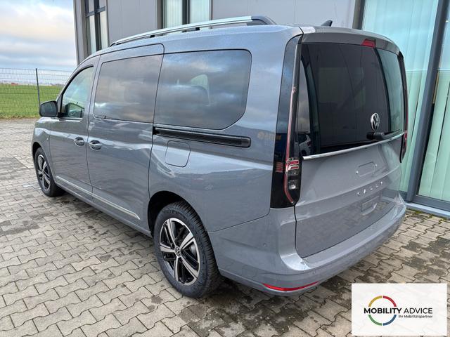 Volkswagen Caddy Maxi Style 7-SITZER 1.5 TSI 115PS DSG/AUTOMATIK, PURE-GREY, 17" Alu/Ganzjahresreifen, Winterpaket, ACC-Tempomat, Toter-Winkel, ParkAssist, Parksensoren vo/hi, R&uuml;ckfahrkamera, Radio Ready2Discover 10" + Wireless AppConnect, Climatronic, Abgedunkelte Scheiben 