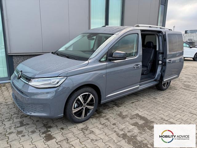 Volkswagen Caddy Maxi Style 7-SITZER 1.5 TSI 115PS DSG/AUTOMATIK, PURE-GREY, 17" Alu/Ganzjahresreifen, Winterpaket, ACC-Tempomat, Toter-Winkel, ParkAssist, Parksensoren vo/hi, R&uuml;ckfahrkamera, Radio Ready2Discover 10" + Wireless AppConnect, Climatronic, Abgedunkelte Scheiben 
