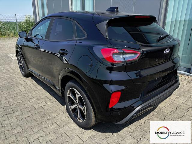 Ford Puma ST-Line 1.0 125PS AUTOMATIK, SCHWARZ-METALLIC, 5 Jahre Garantie, Winterpaket: Sitzheizung, Beheizte Frontscheibe, 17" Alufelgen, Klimaautomatik, NAVIGATION 12", Parksensoren hinten, R&uuml;ckfahrkamera, Voll-LED-Scheinwerfer, Tempomat 