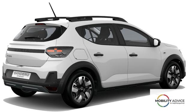 Dacia Sandero Stepway Essential 1.2 Eco-G 120 LPG-GASANLAGE/Benzin, NEUES MODELL, 3 Jahre Garantie, KLIMAANLAGE, Dachreling, Parksensoren hinten, Tempomat, Multimedia-System Media Control, Regen-/Licht-Sensor, Zentralverriegelung mit Fernbedienung, Elektr. Fensterheber vorne 