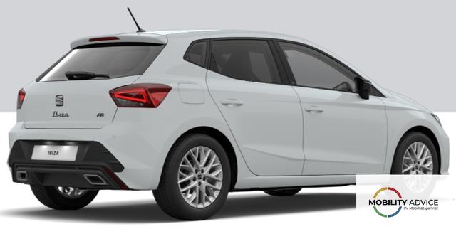 Seat Ibiza FR Edition 1.5 TSI 150PS DSG/AUTOMATIK, 5J GARANTIE, SITZHEIZUNG, 2Z-CLIMATRONIC, 16" ALUFELGEN, ACC/Tempomat, M-Lederlenkrad, Parksensoren VORN/hinten + R&Uuml;CKFAHRKAMERA, KESSY, Privacy-Glas, Radio 8,25"/Bluetooth FULL LINK, LED-Scheinwerfer, Armlehne 
