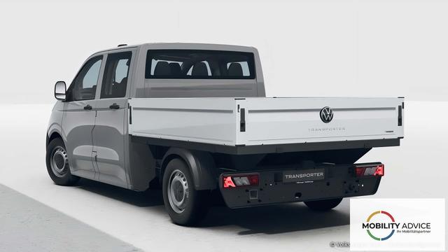 Volkswagen Transporter Pritsche T7 Doka langer Radstand 2.0 TDI 110 KW 8 Gang Automatik,6 Sitze, Klimaanlage, R&uuml;ckkamera, Pritschenaufbau Aluminium, PDC vorne und hinten, Radioanlage, App Connect Wireless, GRA, Asistenzsysteme, 70 L Tank 