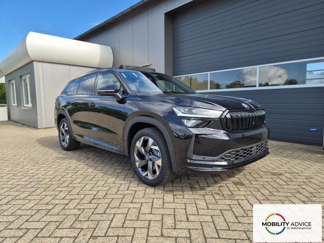 Skoda Kodiaq Sportline 1.5 TSI 204PS PHEV DSG schwenkb. AHK elektr. PanoDach HUD Alcantara PDC v+h 360&deg;Kamera CANTON Sound Klimaautomatik Sitzheizung Lenkradheizung Navi Apple CarPlay Android Auto 2xKeyless 19"LM vollelektr. Reichweite 116KM 