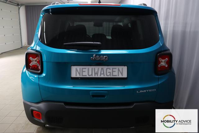 Jeep Renegade 1.0 T3 GSE Limited 999 88 kW470 Bikini Metallic 020 Stoff schwarz "2T2 Funktions-Paket CommandView&reg; Panorama-Glasschiebedach 2Y7 Business-Paket 7KS Winter-Paket 61Q Bikini Metallic", Beispielbilder, ggf. teilweise mit Sonderausstattung