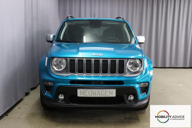 Jeep Renegade 1.0 T3 GSE Limited 999 88 kW470 Bikini Metallic 020 Stoff schwarz "2T2 Funktions-Paket CommandView&reg; Panorama-Glasschiebedach 2Y7 Business-Paket 7KS Winter-Paket 61Q Bikini Metallic", Beispielbilder, ggf. teilweise mit Sonderausstattung