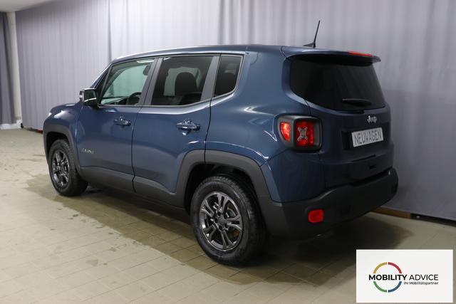 Jeep Renegade 1.6 Multijet 16V Longitude Diesel 1598 96 kW435 Blue Shade 015 Stoff schwarz "8F6 Reifen-Reparatur-Set (Kit Fix&Go) Business-Paket Longitude 070 Stark abgedunkelte Heckscheibe und Seitenscheiben hinten Blue Shade", Beispielbilder, ggf. teilweise mit Sonderausstattung