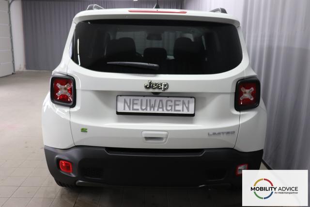 Jeep Renegade 1.5 T4 DCT7 e-Hybrid Limited 1469 96 kW296 Alpine White 020 Stoff Schwarz "7KS Winter-Paket 070 Seitenscheiben hinten und Heckscheibe verdunkelt 5CA Alpine White"