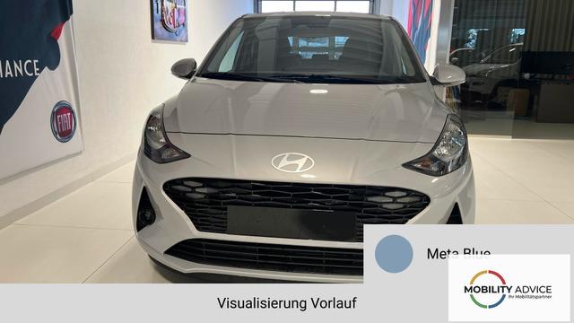 i10 GO Plus Meta Blue Vorlauf, Beispielbilder, ggf. teilweise mit Sonderausstattung