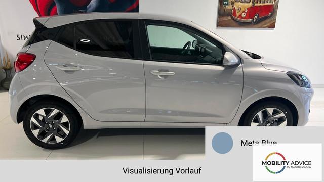 i10 GO Plus Meta Blue Vorlauf, Beispielbilder, ggf. teilweise mit Sonderausstattung