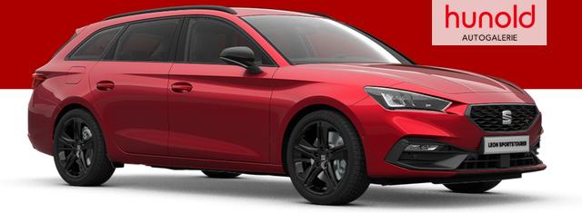 Seat Leon Sportstourer FR Black Edition 1.5 TSI 150PS, 5J Garantie, 18" Alu schwarz Winterpaket, Alarm, 3-Zonen-Climatronic, Abgedunkelte Scheiben, Park Assistent, R&uuml;ckfahrkamera, Parksensoren vorn/hinten, Sportsitze, NAVIGATION 12,9", ACC, TOTER-WINKEL, MATRIX-LED-SCHEINWERFER 