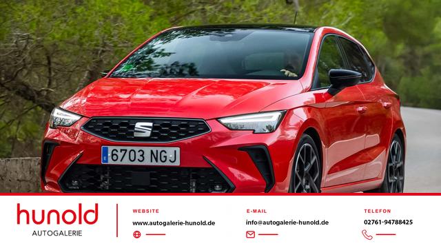 Seat Ibiza - FR Black Edition 1.0 TSI 85 kW 6G, Full-LED Design,18 Zoll Alur&auml;der Performance Matt, ACC, Sitzheizung, Full-Link, Sport-Schalensitze, Spoiler + Seitenschweller, Klimaautomatik,Digit. Cockpit,