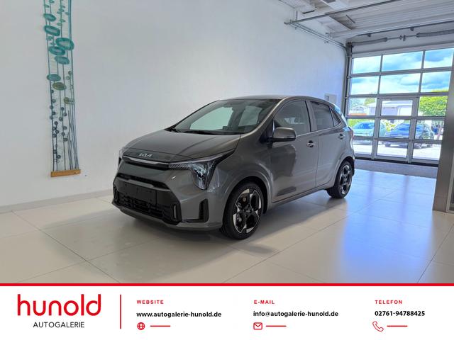 Kia Picanto - Gold 1,0 GDI AMT5 Automatik 50 kW (68 PS) Klimaautomatik, Sitzheizung, Lenkradheizung, Navigationssystem, Radio, DAB, Android Auto, Apple CarPlay, Lichtsensor, Einparkhilfe hinten, R&uuml;ckfahrkamera, Kabelloses Laden von Smartphones, Keyless Go, 16 Zoll