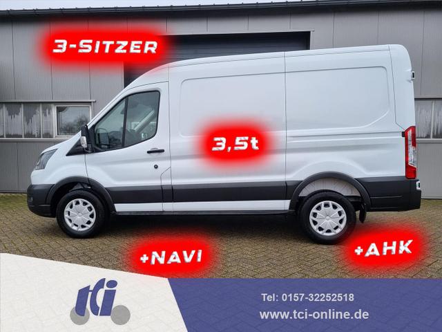 Ford Transit - L2H2 2.0 TDCi 130PS Trend 3,5t 3-Sitzer AHK Klima Navi Bluetooth DAB Frontscheibe beheizb. PDC v+h Rückf.Kamera Tempomat