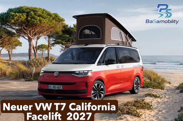 Volkswagen T7 California - Beach 2.0 TDI 110 kW DSG, 6 Sitze, 5 J. Garantie, Leichtmetallr&auml;der 17 Zoll "Malm&ouml;", Markise mit Schiene u. Geh&auml;use, Radio Ready 2 Disc.,LED,PDC, Zuziehilfe Schiebet&uuml;ren Heckklappe,Allwetterlicht, App Conncet,