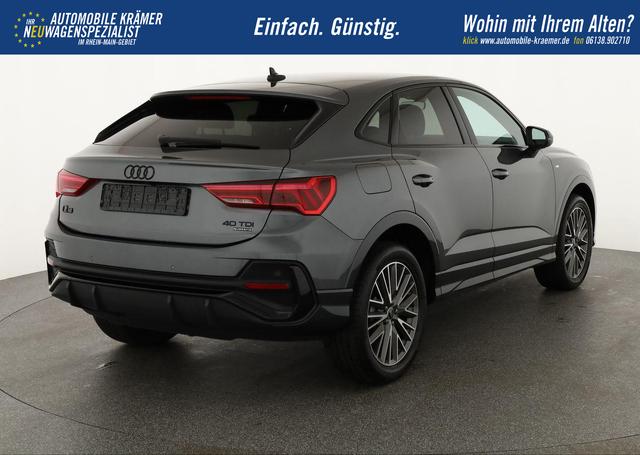 Audi Q3 Sportback 40 TDI quattro S line qu S-LINE, AHK, 19-Zoll, Optik schwarz, Navi, Kamera, el. Klappe, 4-J. Garantie 