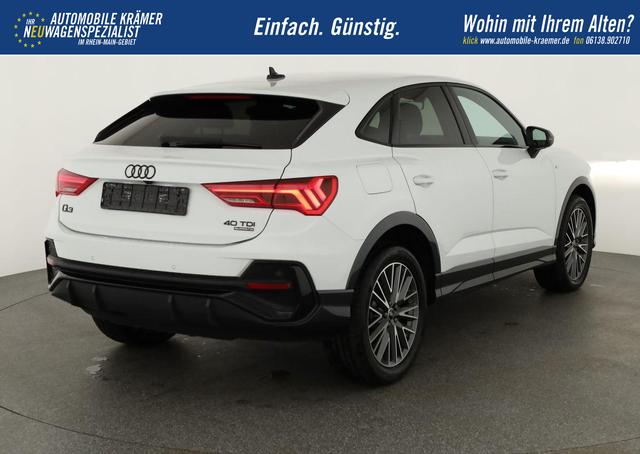 Audi Q3 Sportback 40 TDI quattro S line qu S-LINE, AHK, 19-Zoll, Optik schwarz, Navi, Kamera, el. Klappe 