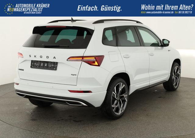 Skoda Karoq Sportline 4x4 2.0 TSI DSG Sportline, Pano, AHK, Navi, Matrix, Side, Winter, 5 J.-Garantie 