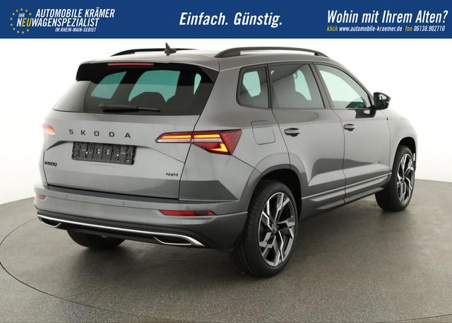 Skoda Karoq Sportline 4x4 2.0 TSI DSG Sportline, Pano, AHK, Navi, Matrix, Side, Winter, 5 J.-Garantie 