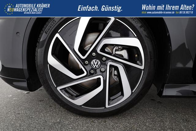 Volkswagen ID.7 Limousine Pro 210 kW Black, AHK, HuD, IQ.Light, IQ.Drive, AreaView, Side, Winter, 20-Zoll 