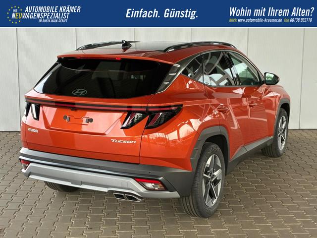 Hyundai TUCSON E-Motion 1.6 T-GDI 2WD 48V DCT / Panoramadach ACC Sitz + Lenkradheizung LED Navi PDC V&H Kamera Alu 18" 