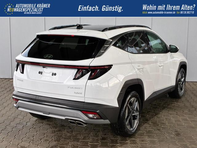 Hyundai TUCSON E-Motion 1.6 T-GDi 2WD HEV / Panoramadach ACC LED Sitz + Lenkradheizung Navi PDC V&H Kamera Alu 18" 