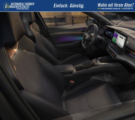 Cupra Raval VZ 166 kW (225 PS) Klimaautomatik, DCC, ACC, Alur&auml;der 19 Zoll, Kamera, Top-Sport-Schalensitz, Stoff Dynamik, Cupra-Full-Link, Media System 12,9, Full Assistenz Systems, LED, dyn. Blinker, Kessy Full, Phone Box, dunkel get. Scheiben, 