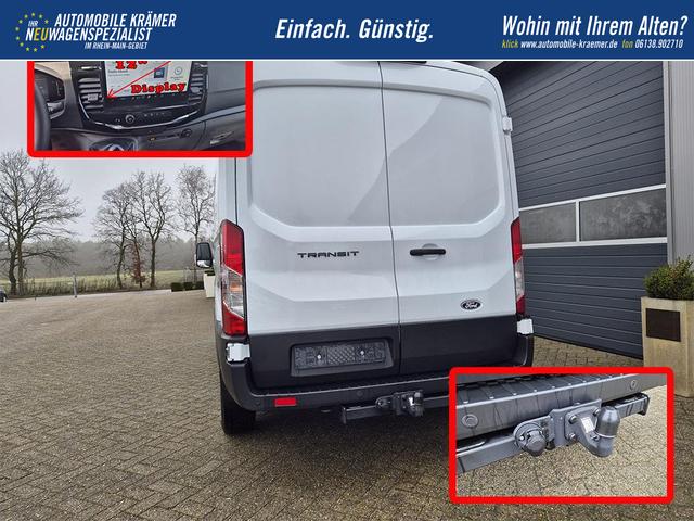 Ford Transit L2H2 2.0 EcoBlue 165PS Trend Heckantrieb 3,5t 2-Sitzer AHK Sitzheizung Lenkradheizung Frontscheibe beheizb. Klimaautomatik PDC v+h R&uuml;ckf.Kamera Bluetooth DAB Apple CarPlay Android Auto Tempomat Ganzj.Reifen 