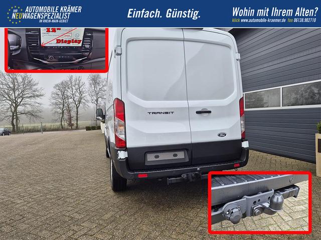 Ford Transit L2H2 2.0 EcoBlue 130PS Trend 3,5t 3-Sitzer AHK Sitzheizung Lenkradheizung Frontscheibe beheizb. Klimaautomatik Bluetooth DAB Apple CarPlay Android Auto PDC v+h Rückf.Kamera Tempomat 