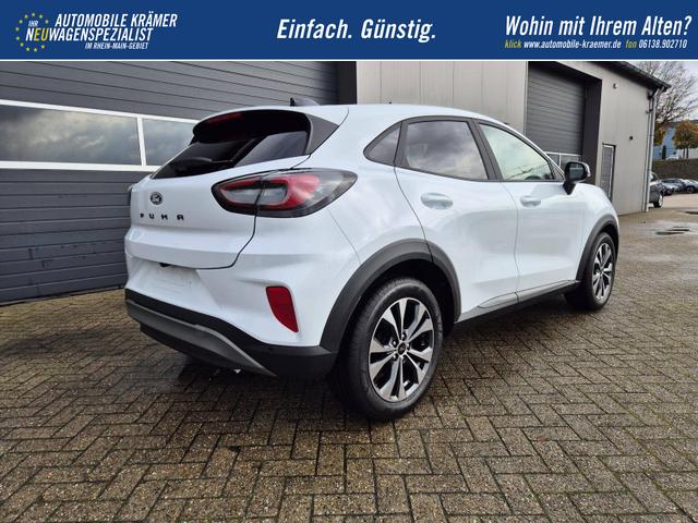 Ford Puma Titanium 1.0 EcoBoost Hybrid 125PS Automatik Klimaautomatik Sitzheizung Lenkradheizung Frontscheibe beheizb. LED-Scheinwerfer Ford-Navi SYNC4 Bluetooth Apple CarPlay Android Auto PDC 17-LM 