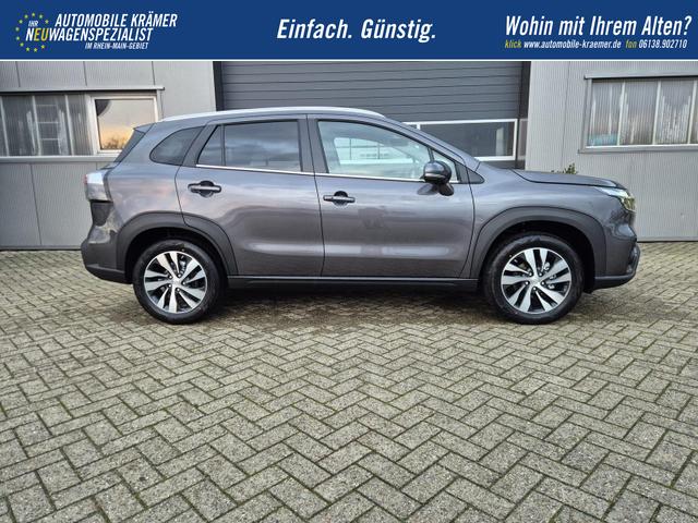 Suzuki S-Cross Comfort+ 110PS Automatik MHEV 4x4 ALLGRIP 1.4 Boosterjet Allrad Teilleder Navi Klimaautomatik Sitzheizung ACC PDC v+h 4x Kamera Suzuki-Radio Apple CarPlay Android Auto Touchscreen 2xKeyless 17-LM 
