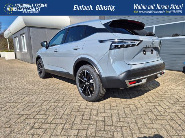 Nissan Qashqai 1.3 DIG-T MHEV 158 PS X-Tronic Tekna Voll-Leder Klimaautomatik PanoGlasdach Sitzheizung Lenkradheizung Navi Head-Up Display elektr. Heckklappe ACC PDC v+h 360&deg;Kamera DAB Bluetooth Touchscreen Apple CarPlay Android Auto 19"LM 