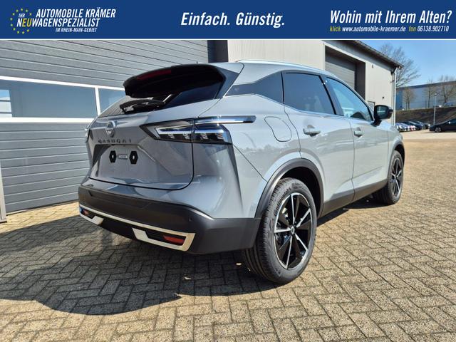 Nissan Qashqai 1.3 DIG-T MHEV 158 PS X-Tronic Tekna Voll-Leder Klimaautomatik PanoGlasdach Sitzheizung Lenkradheizung Navi Head-Up Display elektr. Heckklappe ACC PDC v+h 360&deg;Kamera DAB Bluetooth Touchscreen Apple CarPlay Android Auto 19"LM 