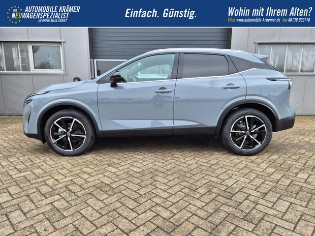 Nissan Qashqai 1.3 DIG-T MHEV 158 PS X-Tronic Tekna Voll-Leder Klimaautomatik PanoGlasdach Sitzheizung Lenkradheizung Navi Head-Up Display elektr. Heckklappe ACC PDC v+h 360&deg;Kamera DAB Bluetooth Touchscreen Apple CarPlay Android Auto 19"LM 