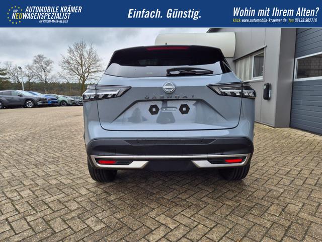 Nissan Qashqai 1.3 DIG-T MHEV 158 PS X-Tronic Tekna Voll-Leder Klimaautomatik PanoGlasdach Sitzheizung Lenkradheizung Navi Head-Up Display elektr. Heckklappe ACC PDC v+h 360&deg;Kamera DAB Bluetooth Touchscreen Apple CarPlay Android Auto 19"LM 