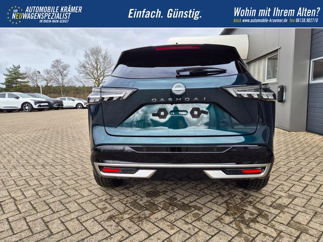 Nissan Qashqai 1.3 DIG-T MHEV 158 PS X-Tronic Tekna Premium Paket 20"LM Teil-Leder PanoGlasdach Klimaautomatik Sitzheizung Lenkradheizung Navi Head-Up Display elektr. Heckklappe ACC PDC v+h 360&deg;Kamera DAB Bluetooth Touchscreen Apple CarPlay Android Auto 