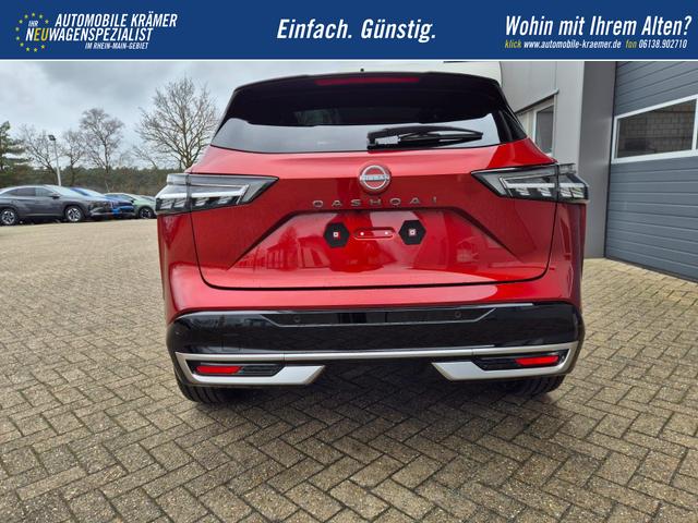 Nissan Qashqai 1.3 DIG-T MHEV 158 PS X-Tronic Tekna Premium Paket 20"LM Teil-Leder PanoGlasdach Klimaautomatik Sitzheizung Lenkradheizung Navi Head-Up Display elektr. Heckklappe ACC PDC v+h 360&deg;Kamera DAB Bluetooth Touchscreen Apple CarPlay Android Auto 
