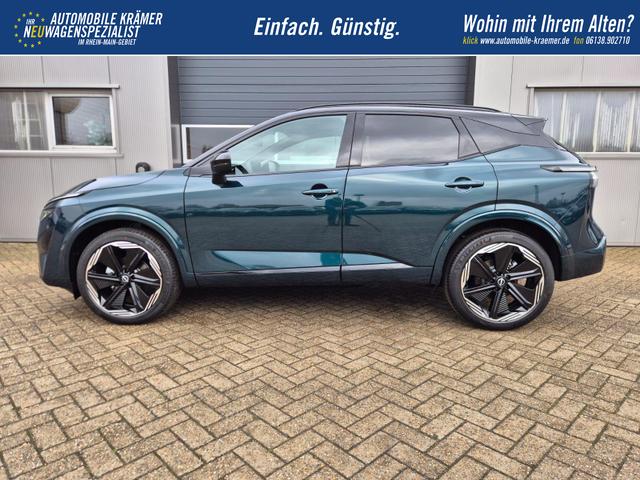 Nissan Qashqai 1.3 DIG-T MHEV 158 PS X-Tronic N-Design 20"Zoll Teil-Leder PanoGlasdach Klimaautomatik Sitzheizung Lenkradheizung Navi Head-Up Display elektr. Heckklappe ACC PDC v+h 360&deg;Kamera DAB Bluetooth Touchscreen Apple CarPlay Android Auto 