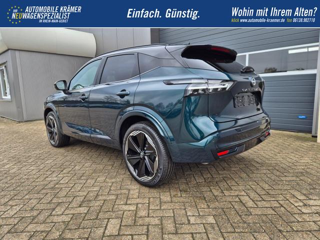 Nissan Qashqai 1.3 DIG-T MHEV 158 PS X-Tronic N-Design 20"Zoll Teil-Leder PanoGlasdach Klimaautomatik Sitzheizung Lenkradheizung Navi Head-Up Display elektr. Heckklappe ACC PDC v+h 360&deg;Kamera DAB Bluetooth Touchscreen Apple CarPlay Android Auto 