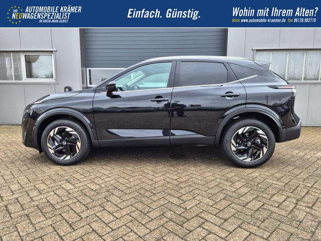Nissan Qashqai 1.3 DIG-T MHEV 158 PS X-Tronic N-Connecta Teil-Leder PanoGlasdach Klimaautomatik Sitzheizung Lenkradheizung Navi ACC PDC v+h 360&deg;Kamera DAB Bluetooth Touchscreen Apple CarPlay Android Auto 18"LM 