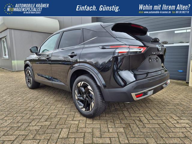 Nissan Qashqai 1.3 DIG-T MHEV 158 PS X-Tronic N-Connecta Teil-Leder PanoGlasdach Klimaautomatik Sitzheizung Lenkradheizung Navi ACC PDC v+h 360&deg;Kamera DAB Bluetooth Touchscreen Apple CarPlay Android Auto 18"LM 