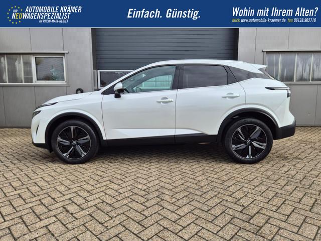 Nissan Qashqai 1.3 DIG-T MHEV 140PS Tekna Voll-Leder Klimaautomatik PanoGlasdach Sitzheizung Lenkradheizung Navi Head-Up Display elektr. Heckklappe ACC PDC v+h 360&deg;Kamera DAB Bluetooth Touchscreen Apple CarPlay Android Auto 19"LM 